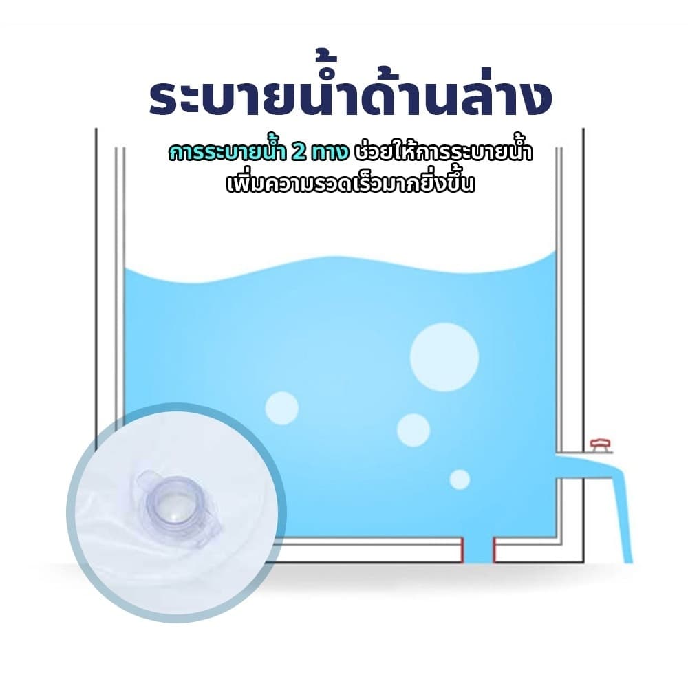 JJM อ่างอาบน้ำ พับได้ผู้ใหญ่ เป่าลม แบบพกพา ถังอาบน้ำในห้องน้ำ รูปร่างถัง อ่างอาบน้ำพับได้เด็กโต วัสดุที่ปลอดภัย รูปที่ 8