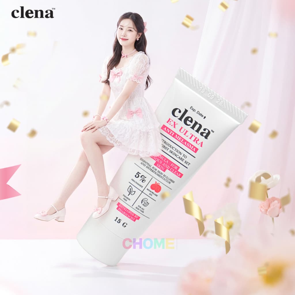 Clena Ex Ultra ครีมบำรุงผิวหน้า คลีน่า เอ็กซ์ อัลตร้า ของแท้ ผิวกระจ่างใส ฝ้า กระ บำรุงผิวหน้า 15 g. รูปที่ 6