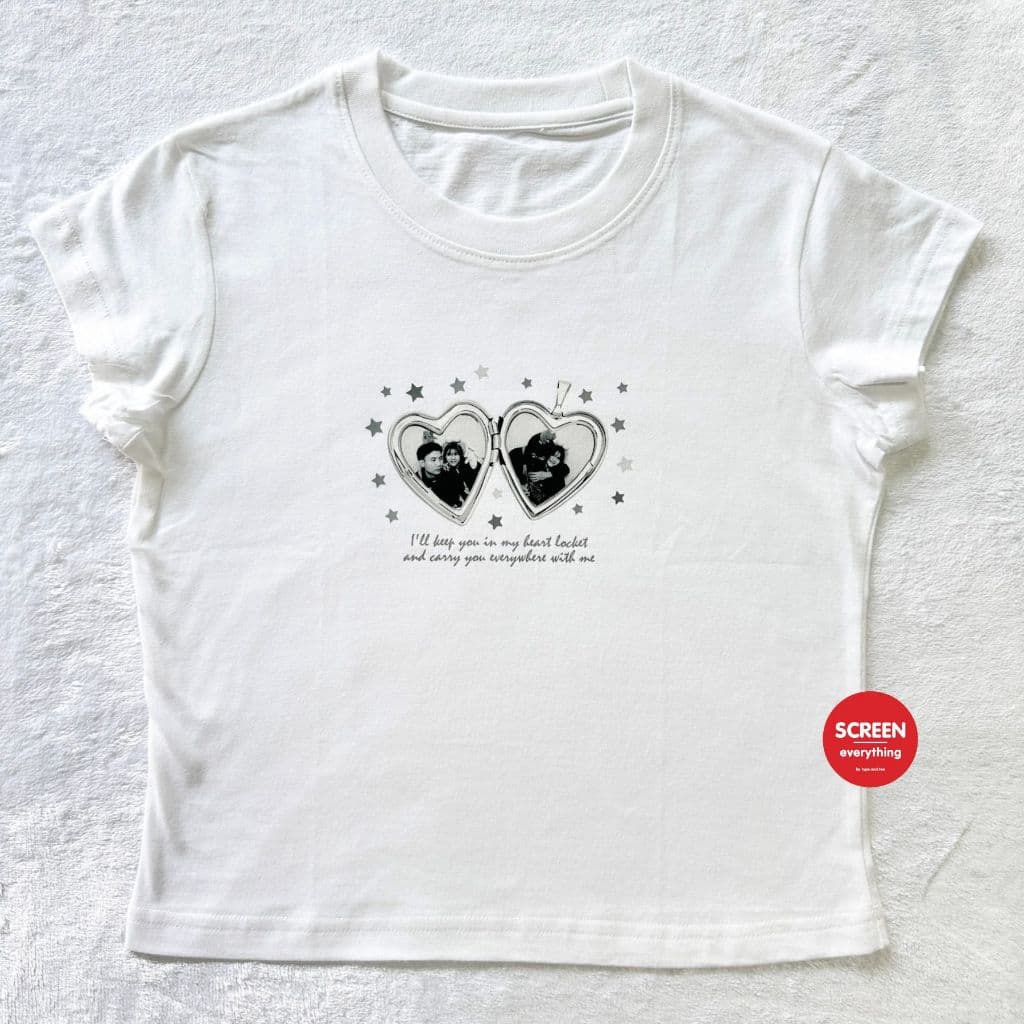 เสื้อยืดสกรีนตามสั่ง เสื้อคู่ สกรีนรูปหน้า และข้อความ ผ้า cotton100% | เสื้อรักแฟน รูปที่ 4