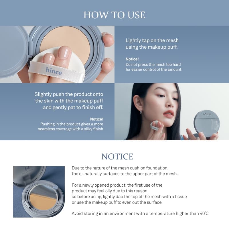 hince Second Skin Mesh Matte Cushion ODD SPRING | hince Official Store รูปที่ 7