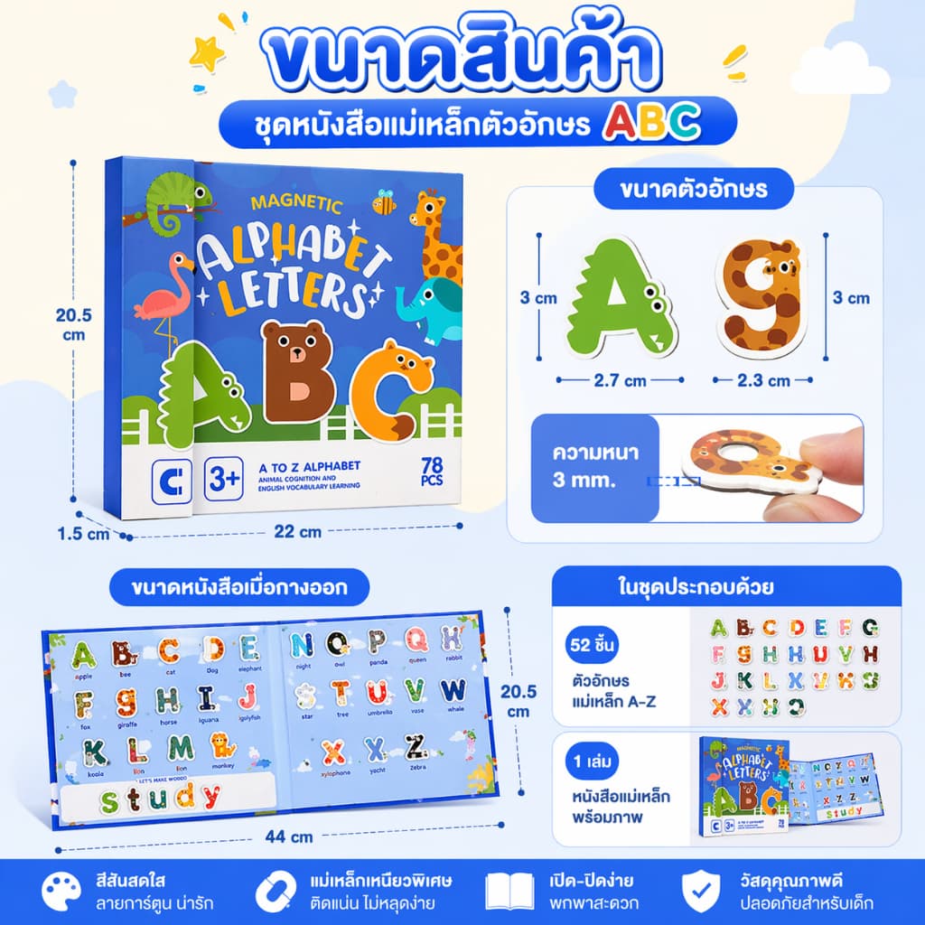NIKO ของเล่นแม่เหล็กต่อจิ๊กซอว์สำหรับเด็ก 3+ ขวบ เสริมพัฒนาการและความคิดตรรกะ รูปที่ 4