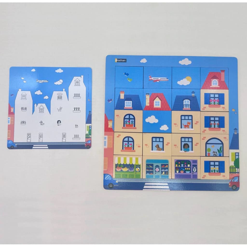 Nathan Atelier LudiTab La Rue เกมฝึกสมอง จิ๊กซอว์จับคู่ภาพ ฝึกตรรกะ เสริมพัฒนาการเด็ก 4+ ปี ไอคิว ลอกแบบ รูปที่ 3