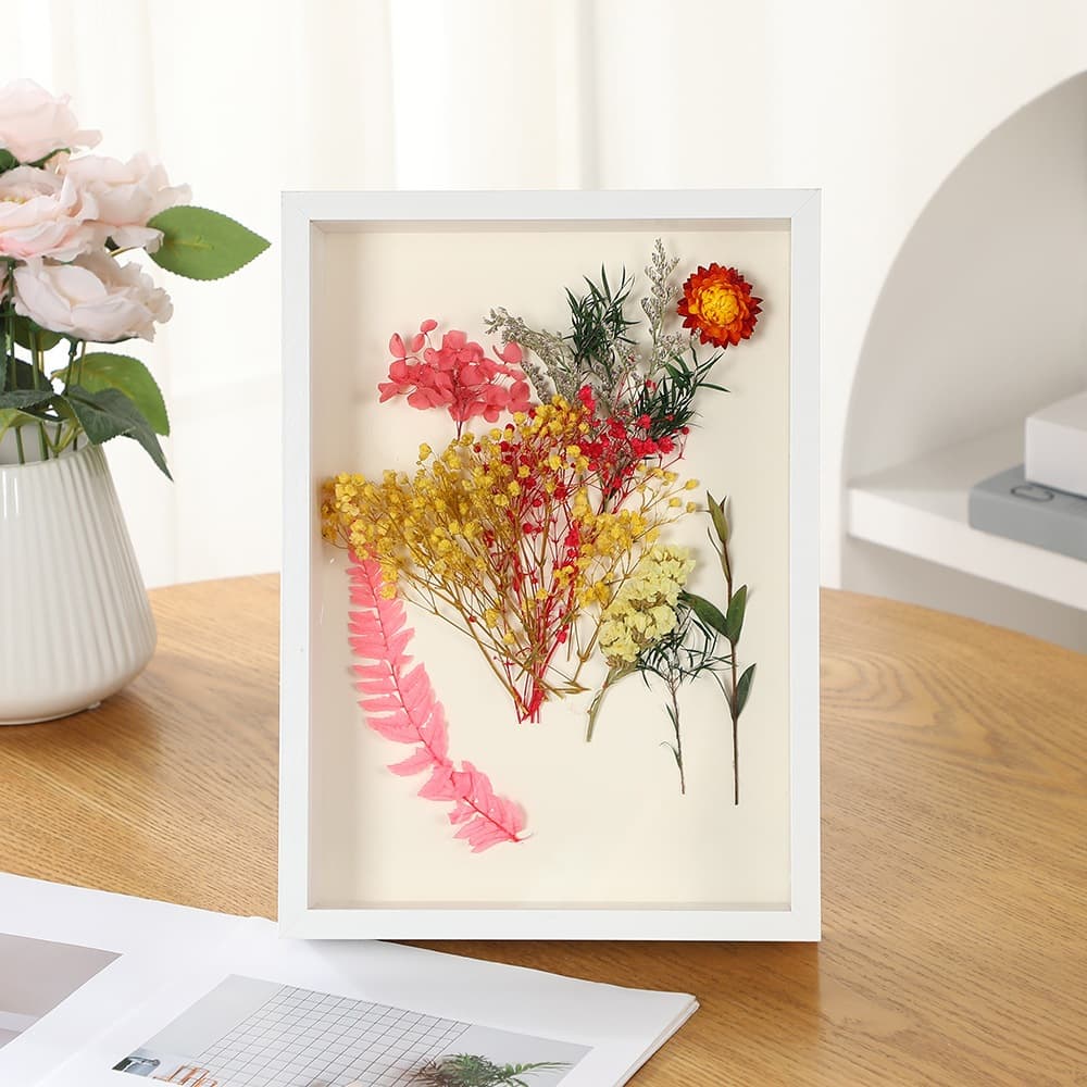 กรอบรูป สำหรับใส่ดอกไม้แห้ง แบบกลวง วางได้แนวตั้ง/นอน มีรูแขวน DIY กรอบรูปใส่ดอกไม้แห้ง มินิมอล ราคา/ชิ้น รูปที่ 3