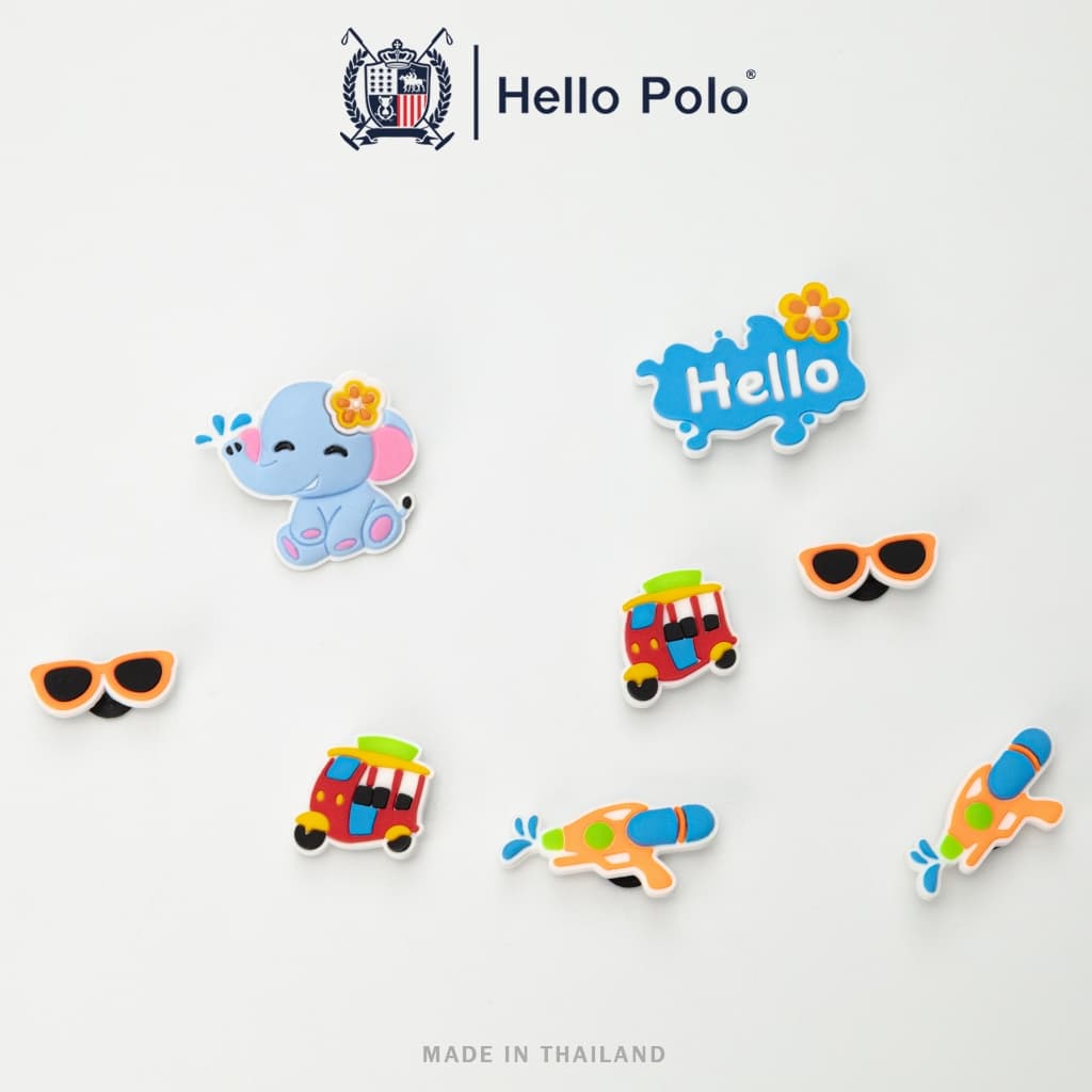 Hello Polo อุปกรณ์ตกแต่งกระเป๋าชายหาด Jibbitz น่ารัก คาแรกเตอร์การ์ตูน ผู้หญิงกระเป๋าถืออุปกรณ์ตกแต่ง รูปที่ 9