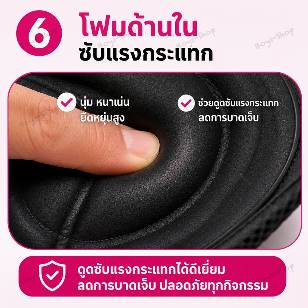 อุปกรณ์ป้องกัน 7 ชิ้น สนับเข่าเด็ก ชุดหมวกกันน็อค อุปกรณ์ป้องกันสเกตบอร์ด มี5สีให้เลือก รูปที่ 8
