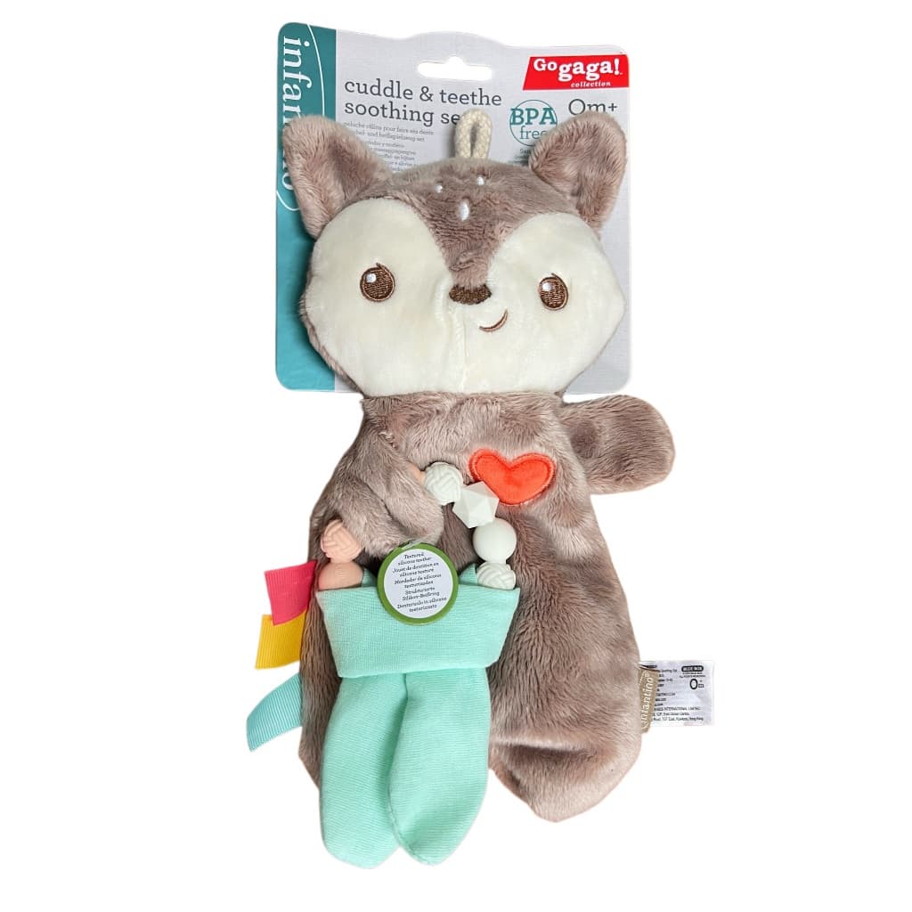 Infantino : Cuddle & Teethe Soothing Set - ตุ๊กตาพี่หมีนอนกอด พร้อมมยางกัด รูปที่ 2