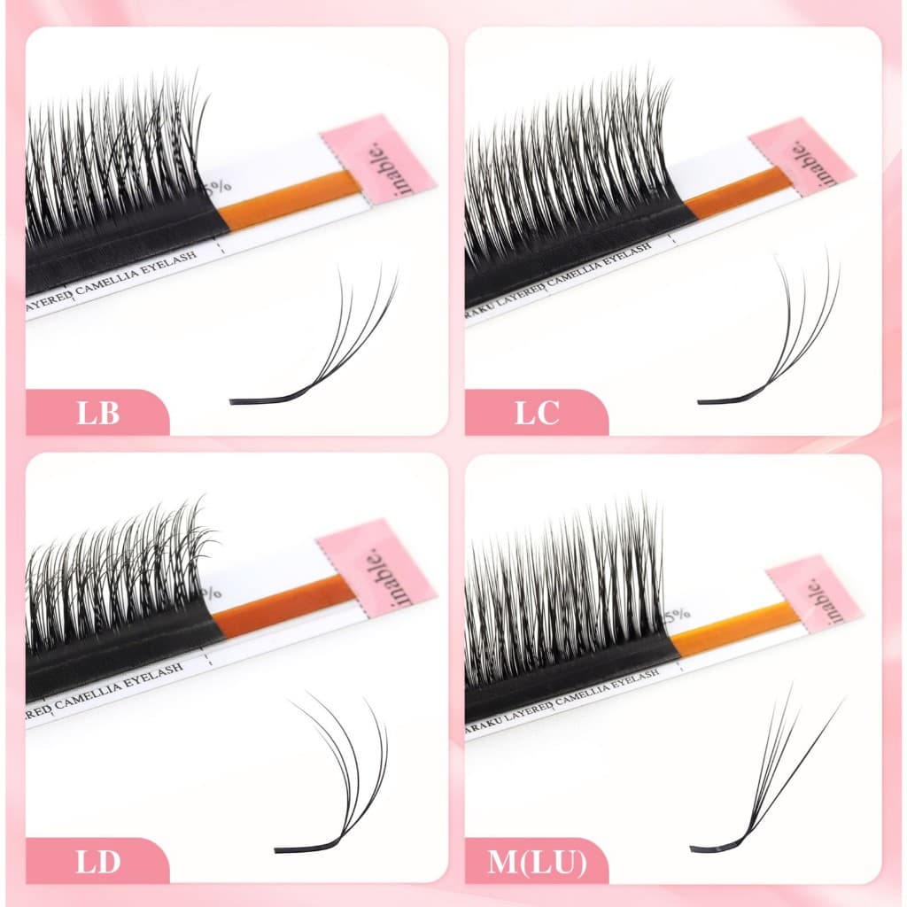 NAGARAKU ขนตาคามิเลียแบบช่อ Layered Camellia LB/LC/LD ฟุ้งธรรมชาติ นุ่มเบาพิเศษ ต่อเสร็จไว ขนตานาการากุ แท้100% รูปที่ 4