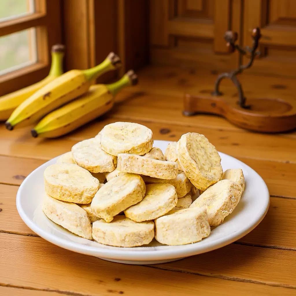 กล้วยอบแห้ง Freeze Dried Banana ผักผลไม้อบแห้งสำหรับสัตว์เลี้ยงฟันแทะทุกชนิด กระปุกขนาด 15 g. รูปที่ 2