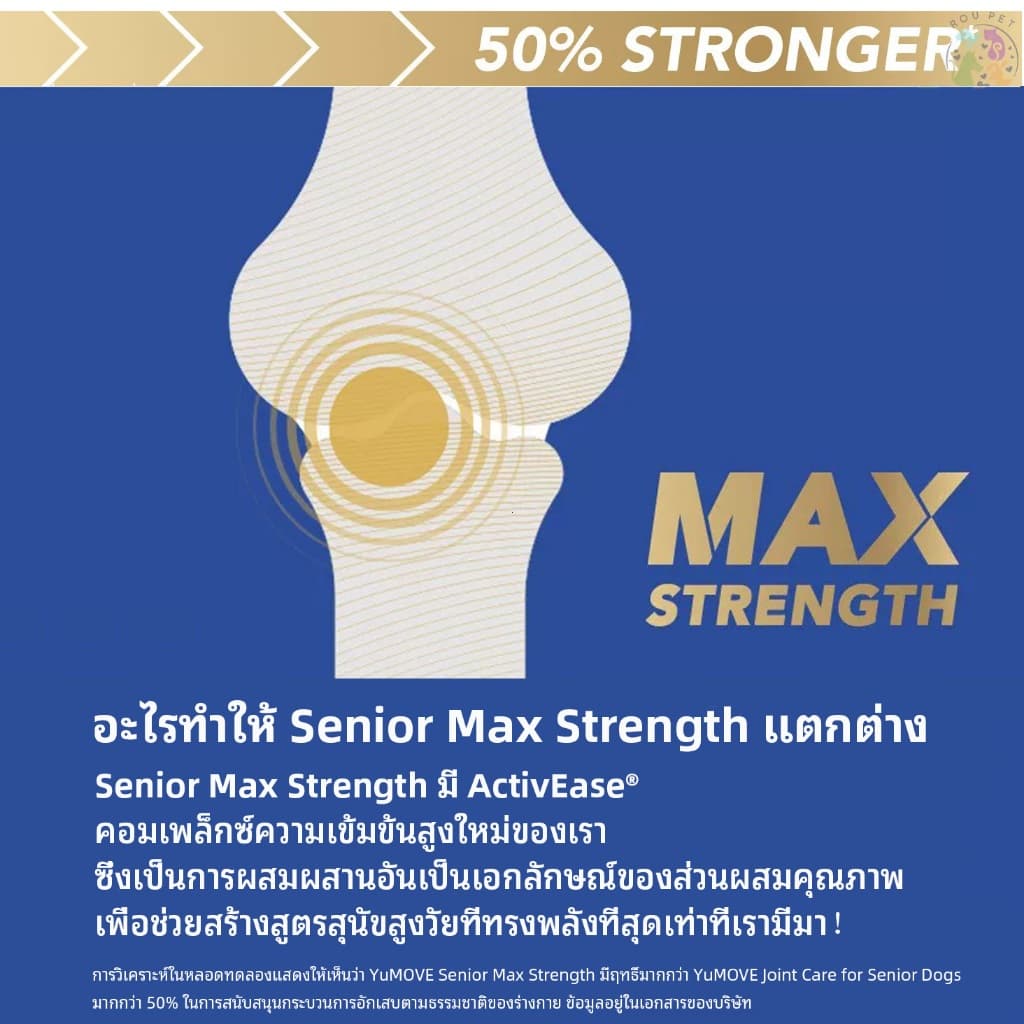 YuMOVE Senior Max Strength สูตรแรงที่สุดสำหรับสุนัขสูงวัย 120 เม็ด จุใจ ประหยัดค่ารักษาระยะยาว รูปที่ 6