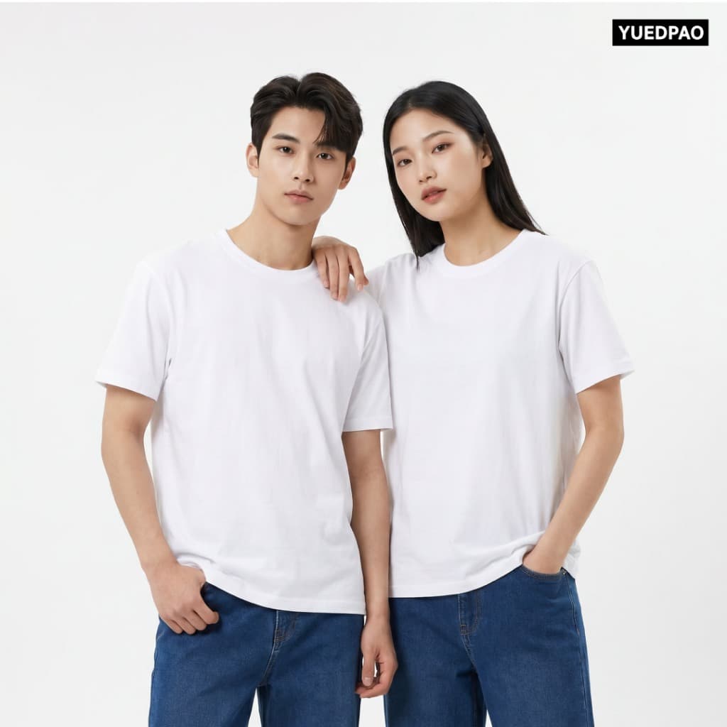 Yuedpao Ultrasoft Non-Iron - Round Neck สี White เสื้อยืดคอกลม สีขาว ผ้านุ่ม ใส่สบาย ไม่ย้วย ยับยาก ไม่ต้องรีด รูปที่ 5