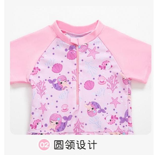 Cherry ชุดว่ายน้ำเด็ก ลายการ์ตูนปะการังมหาสมุทร น่ารัก ใส่สบายผ้านุ่ม ระบายอากาศได้ดี รูปที่ 5