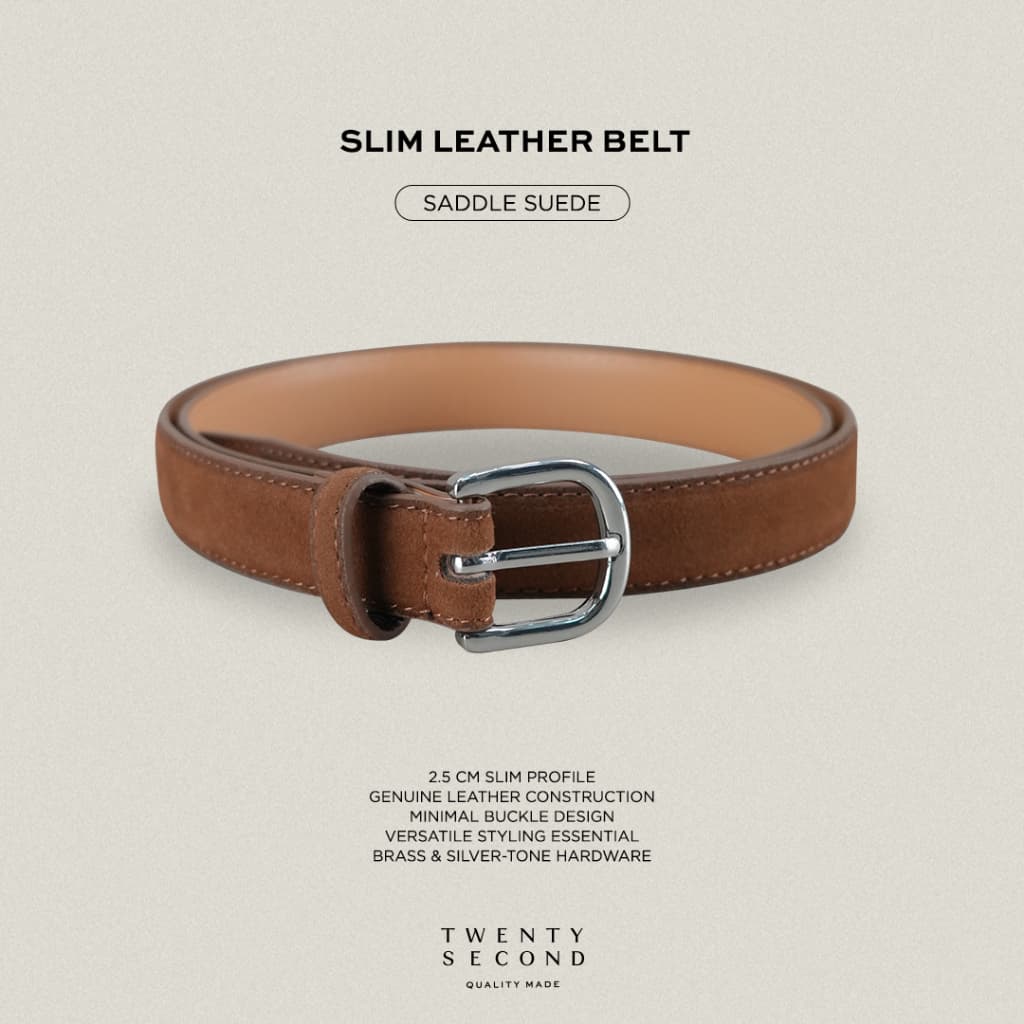 TWENTYSECOND เข็มขัดหนังแท้ รุ่น Slim Leather Belt รูปที่ 4