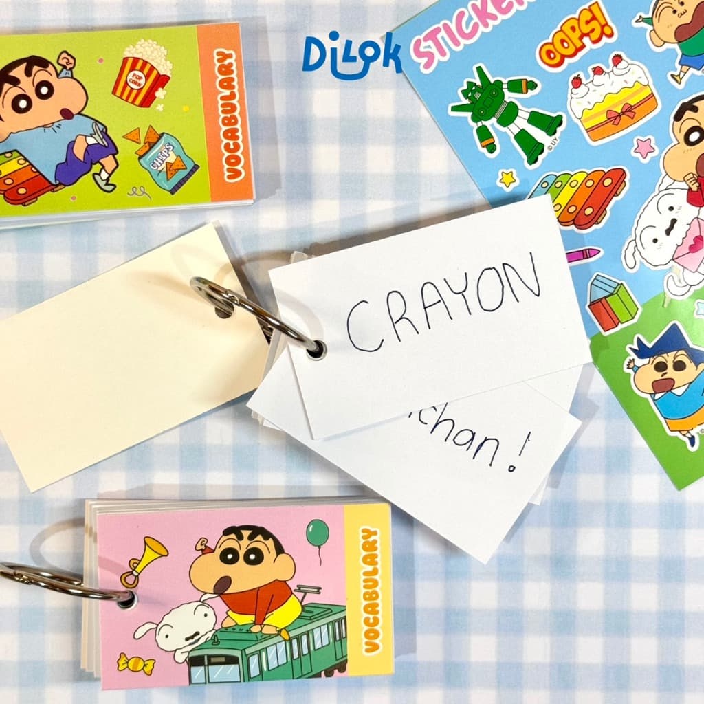 Crayon Shinchan Vocabulary Note สมุดจดศัพท์ชินจัง สมุดพกคำศัพท์ จำนวน 100 แผ่น มีห่วง รูปที่ 3