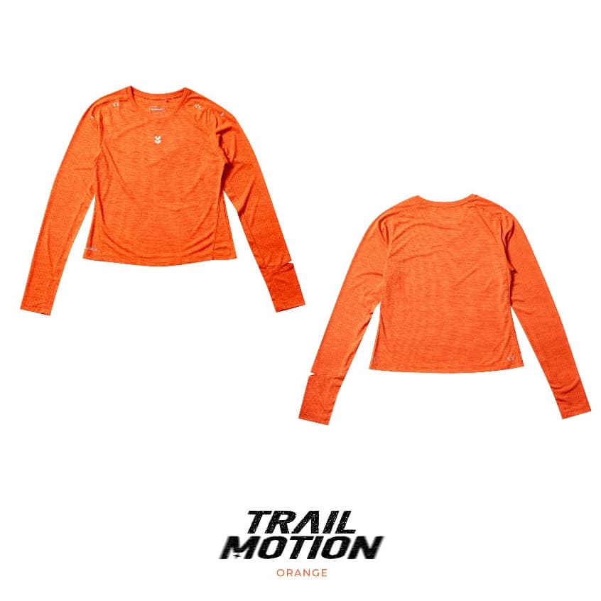 yupster Women's TRAIL MOTION Running Long Sleeves เสื้อวิ่งของผู้หญิง แขนยาว รุ่นเทรลโมชั่น รูปที่ 6