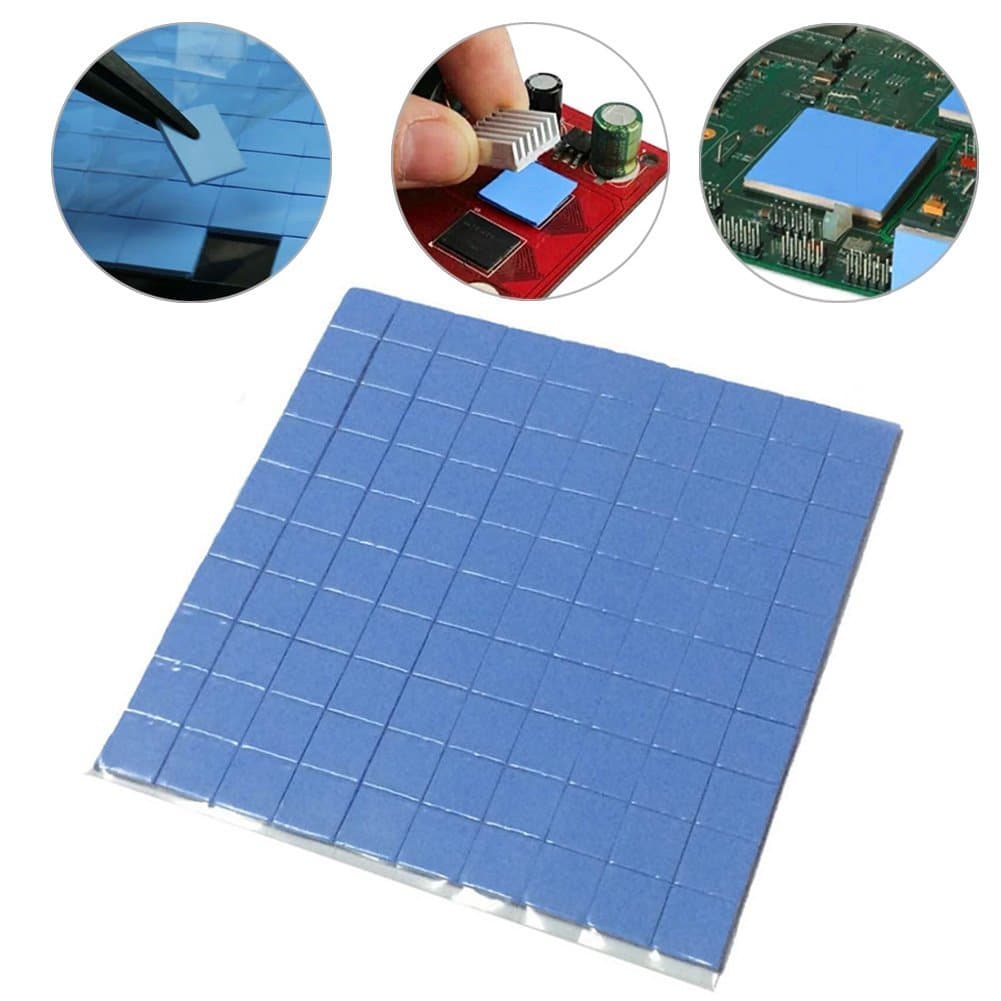 2 เม็ด แผ่นระบายความร้อน cpu 10x10 ซม. แผ่นระบายความร้อนซิลิโคน ซิลิโคนแผ่นระบายความร้อน การ์ดจอ Cooling Thermal Pad รูปที่ 2