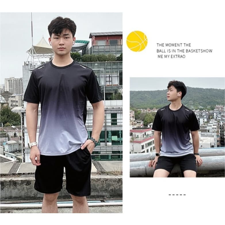 ชุดกีฬาวิ่ง ฟิตเนส แบดมินตัน ฟุตบอล ใส่สบาย รูปที่ 3