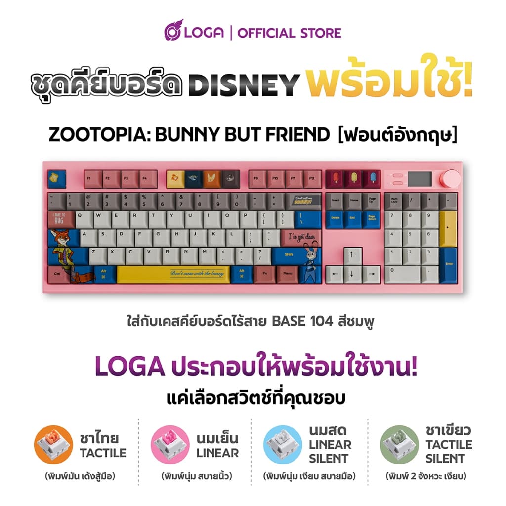 LOGA : ชุดคีย์บอร์ด DISNEY พร้อมใช้งาน รูปที่ 6