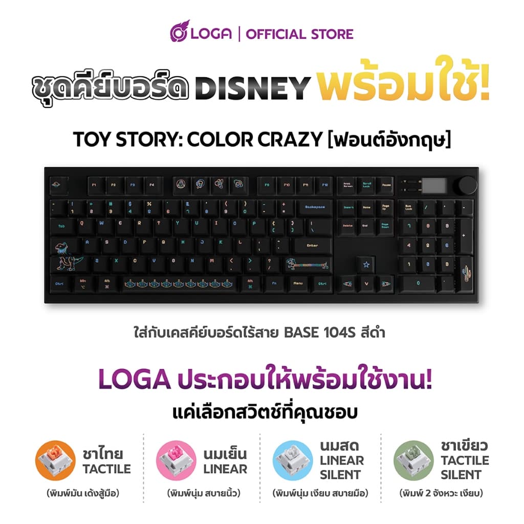LOGA : ชุดคีย์บอร์ด DISNEY พร้อมใช้งาน รูปที่ 5