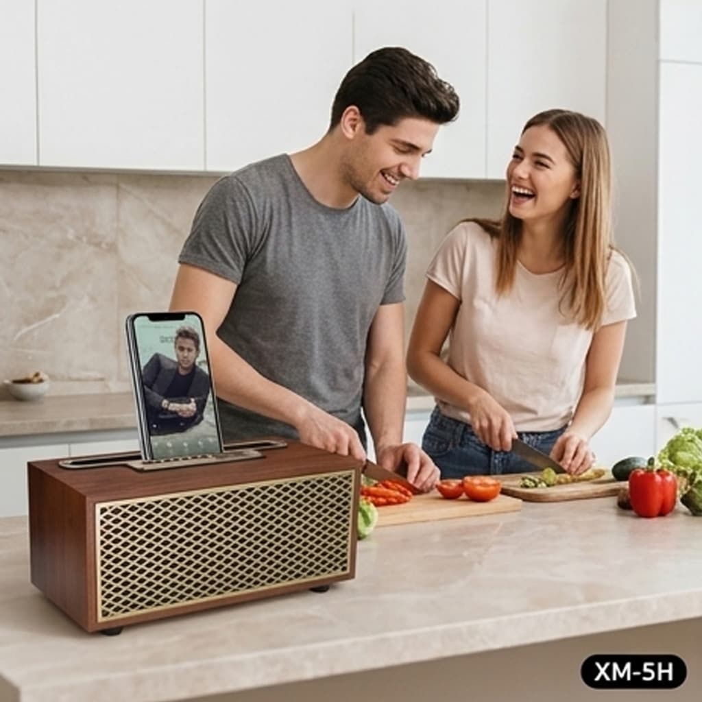 XM-5H ลำโพงบลูทูธ ทรงกระทัดรัด ดีไซน์หรูหรา Wireless speaker 5W รูปที่ 5