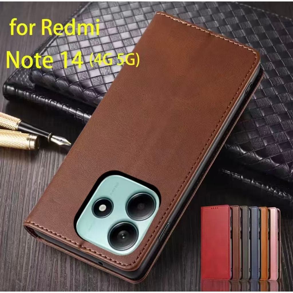 เคสฝาพับหนัง สำหรับ Xiaomi Redmi Note14 Note14Pro Note14ProPlus POCO X7 เคสกันกระแทกฝาพับ พร้อมช่องใส่บัตร รูปที่ 4