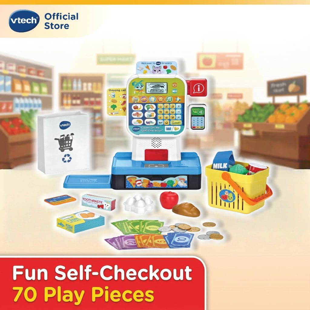 เครื่องคิดเงินอัตโนมัติ VTech Count on Me ของเล่น การเล่นบทบาทสมมติ ของขวัญ สำหรับเด็กเล็ก รูปที่ 3