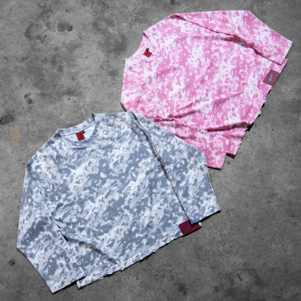 22wrldwidee Lovesickness Long Sleeve Camo Jersey เสื้อcamo waffle ลายโลโกแบรนด์ โครตเฟี้ย รูปที่ 7