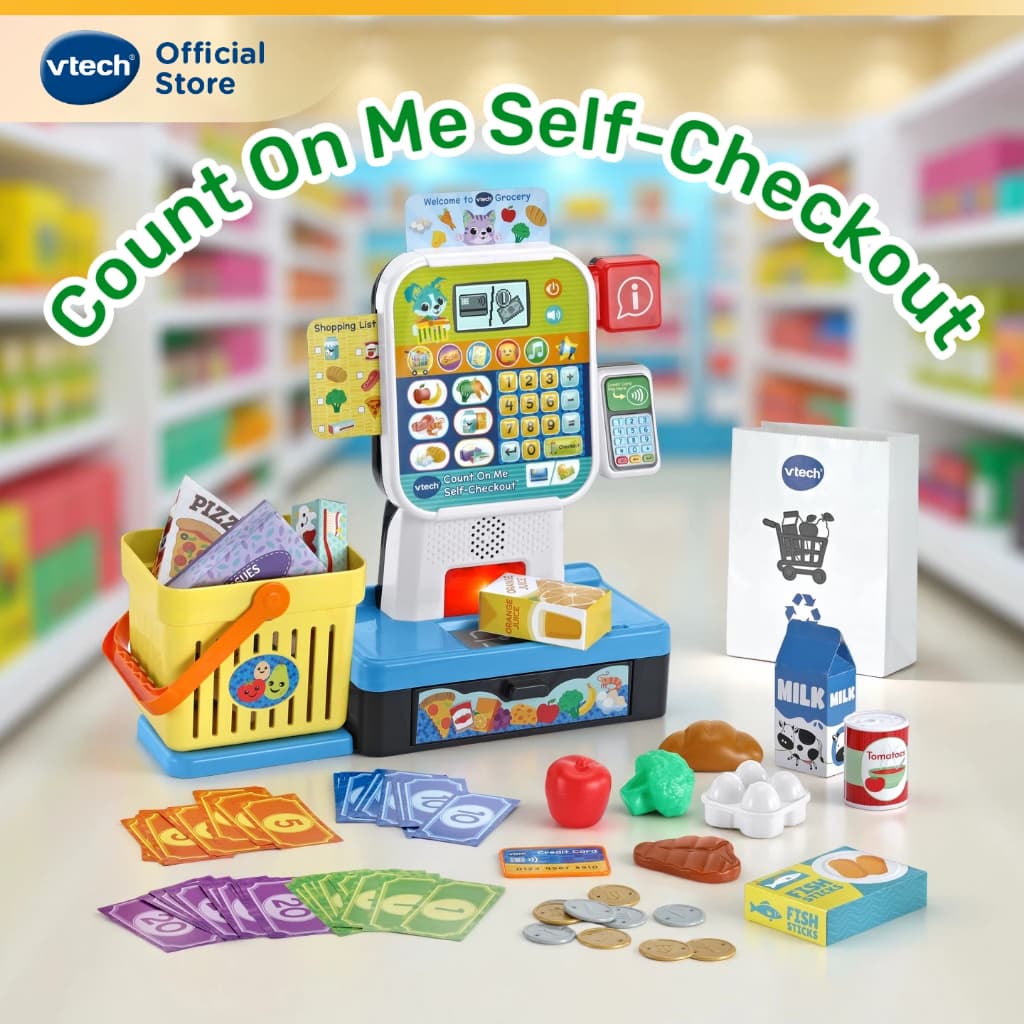 เครื่องคิดเงินอัตโนมัติ VTech Count on Me ของเล่น การเล่นบทบาทสมมติ ของขวัญ สำหรับเด็กเล็ก รูปที่ 2