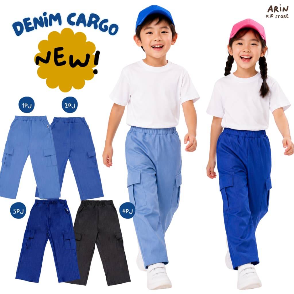 กางเกงคาร์โก้ยีนส์เด็ก รุ่นPJ ของแบรนด์Arin Kids อริน คิดส์ รูปที่ 8