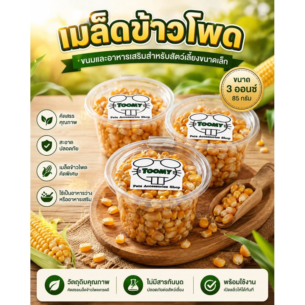 เมล็ดข้าวโพดแห้ง รูปที่ 1