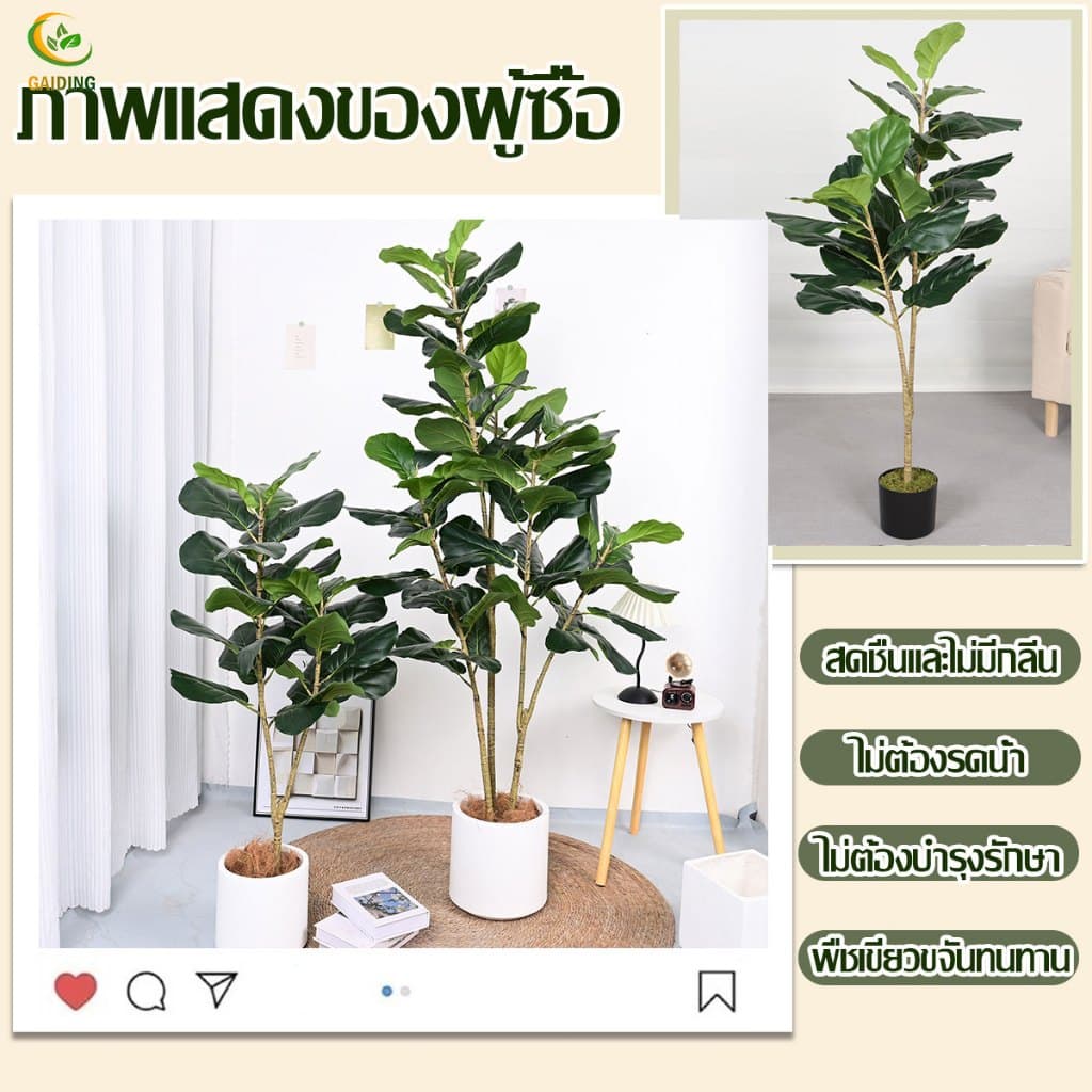 ต้นไม้ปลอม ต้นไม้ปลอมใหญ่ 120- 2กิ่ง/160-3กิ่ง/180cm-4กิ่ง สำหรับตกแต่งบ้านและสว รูปที่ 8