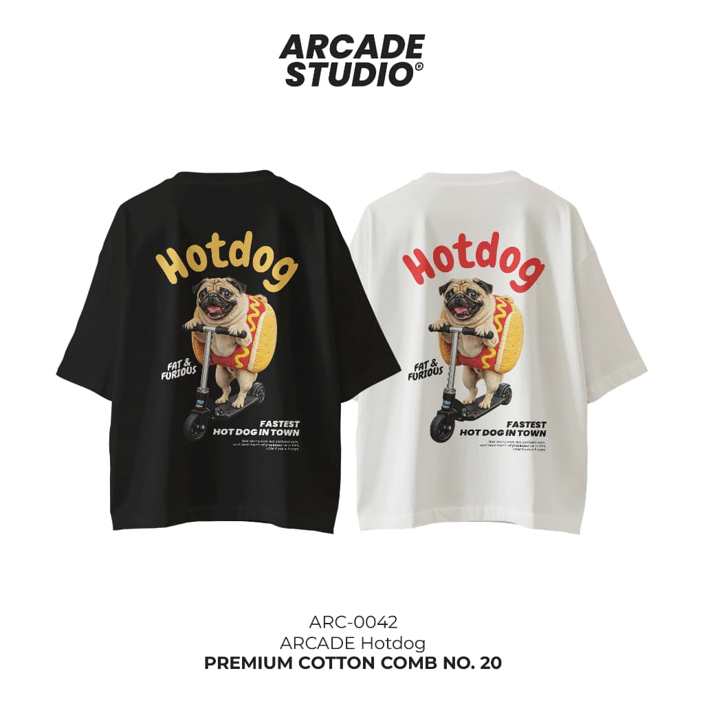 ARCADE เสื้อ Hotdog / เสื้อ Oversize เนื้อผ้า 100% Cotton Comb 190 GSM รูปที่ 1