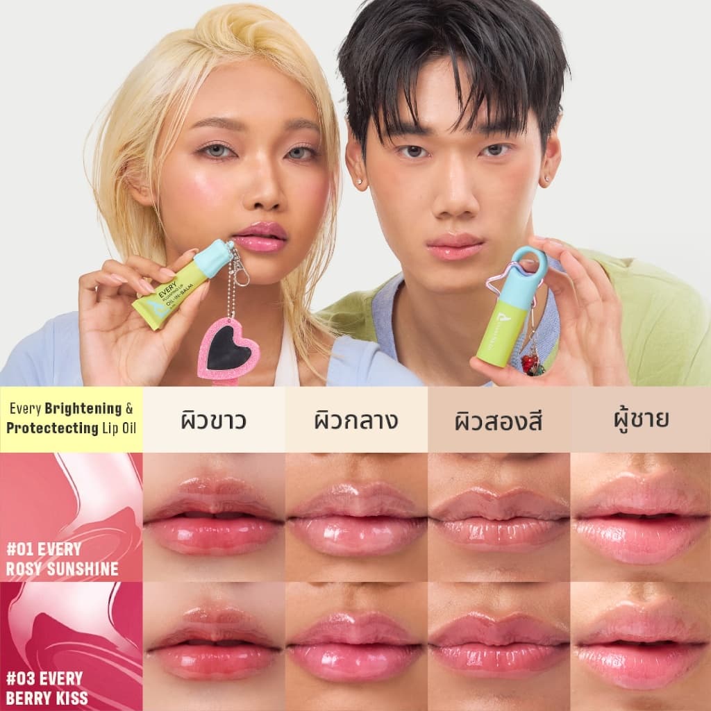 EverySkin Every Brightening & Protecting Lip Oil SPF50+ PA++++ เอเวอรี่สกิน เอเวอรี่ ไบรท์เทนนิ่ง & โพรเทกติ้ง ลิป ออยล์ รูปที่ 3