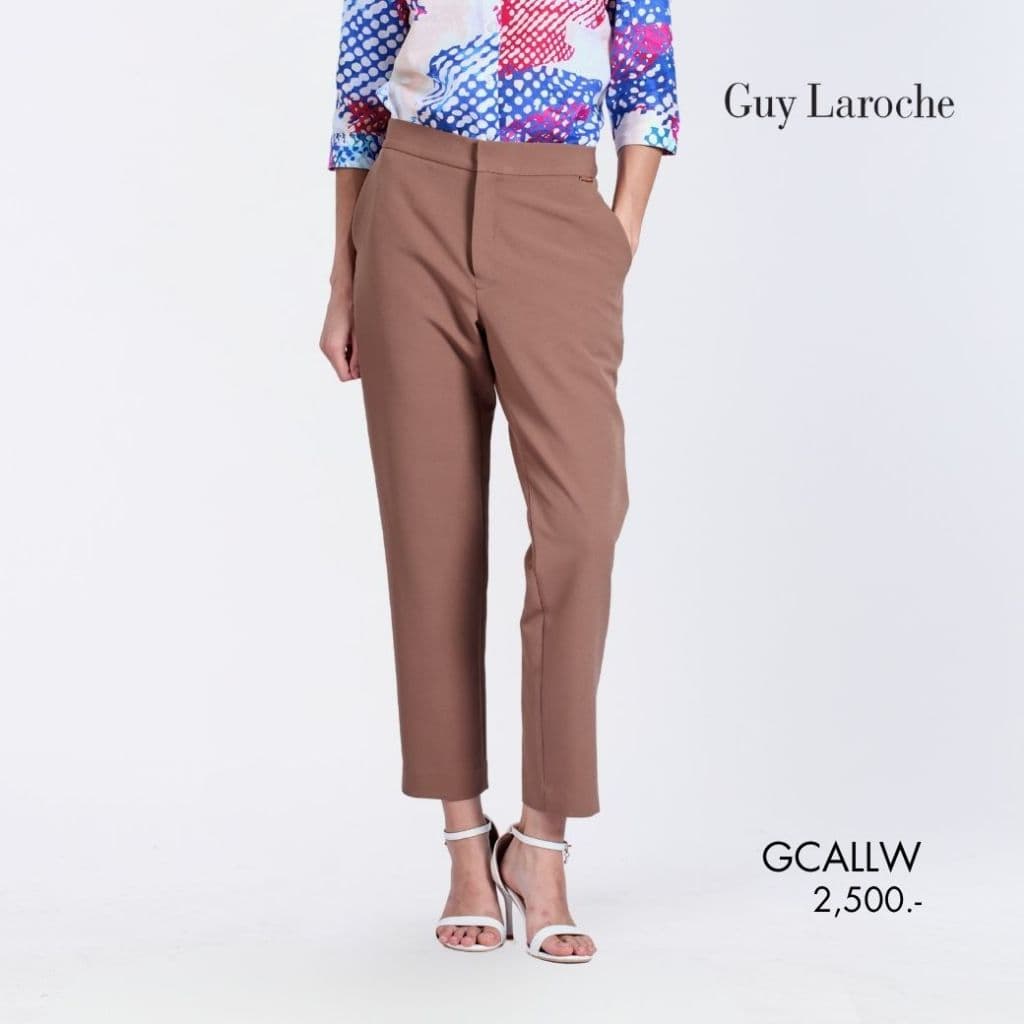 Guy Laroche กางเกงทำงานผู้หญิง ขายาว ทรงสลิม คิง สูทติ้ง รูปที่ 6