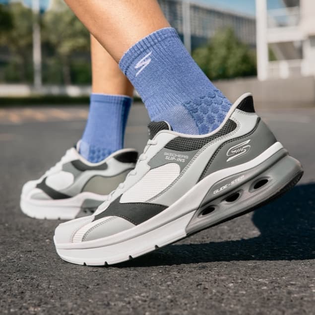 Skechers สเก็ตเชอร์ส รองเท้าผู้ชาย Men Slip-Ins BOBS Arc Waves 2.0 Class Order Casual Shoes - 118342-WMLT Memory Foam รูปที่ 3