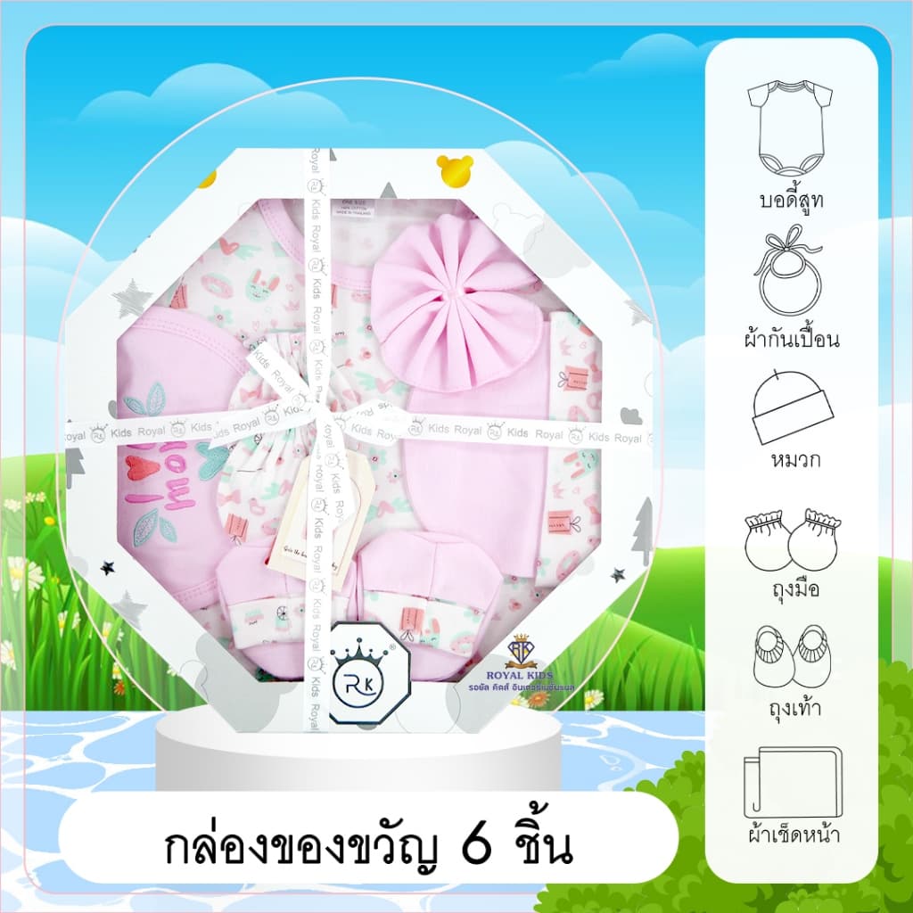 F001 ชุดเซตของขวัญเตรียมคลอด ชุดเซ็ตเสื้อผ้าสำหรับเด็ก ของขวัญสำหรับเด็กแรกเกิด รูปที่ 3