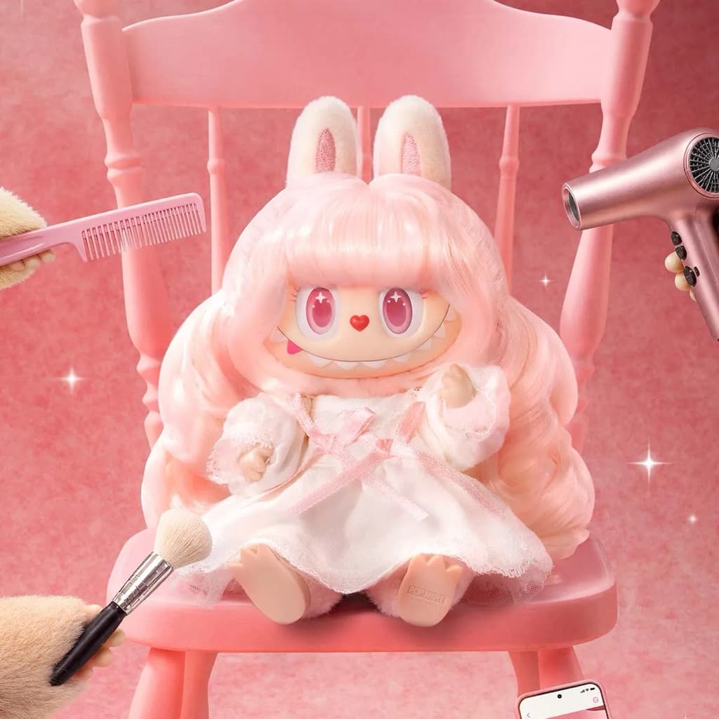 พวงกุญแจลาบูบู้ Labubu Hair Salon Vinyl Plush Pendant รูปที่ 2
