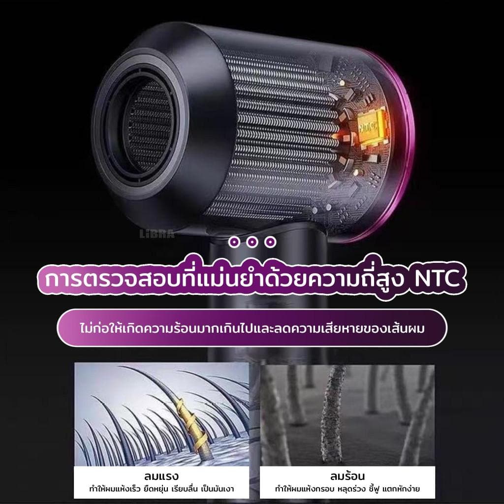 MHL-01 ไดร์เป่าผมอัจฉริยะ หมุนเร็ว110.000 รอบ/นาที ผมแห้งเร็วพิเศษ ไดร์เป่าผมไอออนปรับลมเย็นลมร้อนได้ รูปที่ 6