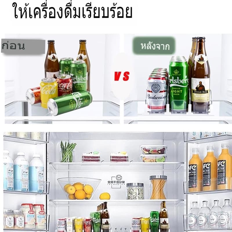 เครื่องดันเครื่องดื่มในตู้เย็น ตู้เย็นเคลื่อนที่อัตโนมัติ ชั้นจัดเก็บของในตู้เย็น ชั้นวางโค้กและเบียร์ รูปที่ 2