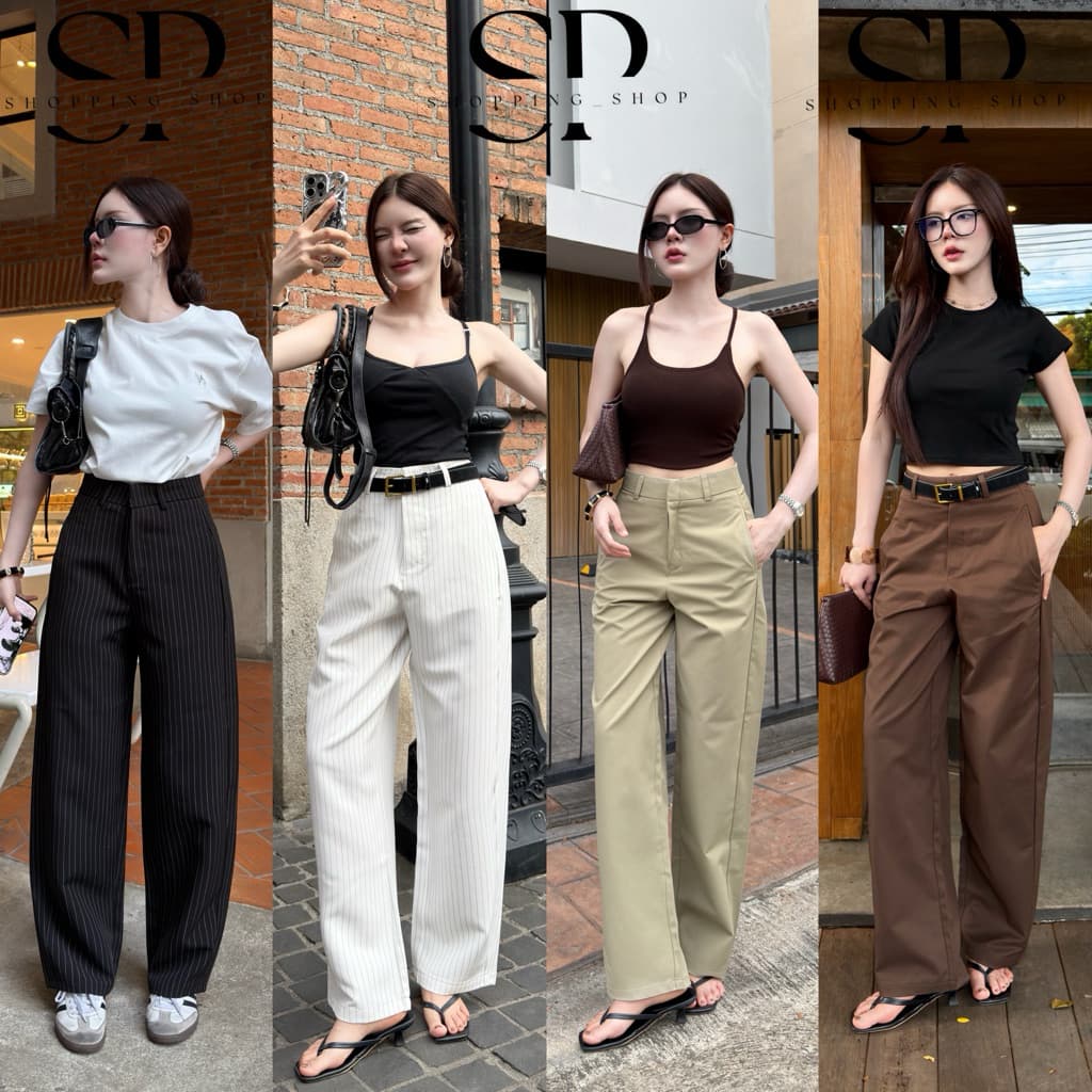 รุ่นLena barrel pants  กางเกงทรง barrel ที่กำลังมาแรง