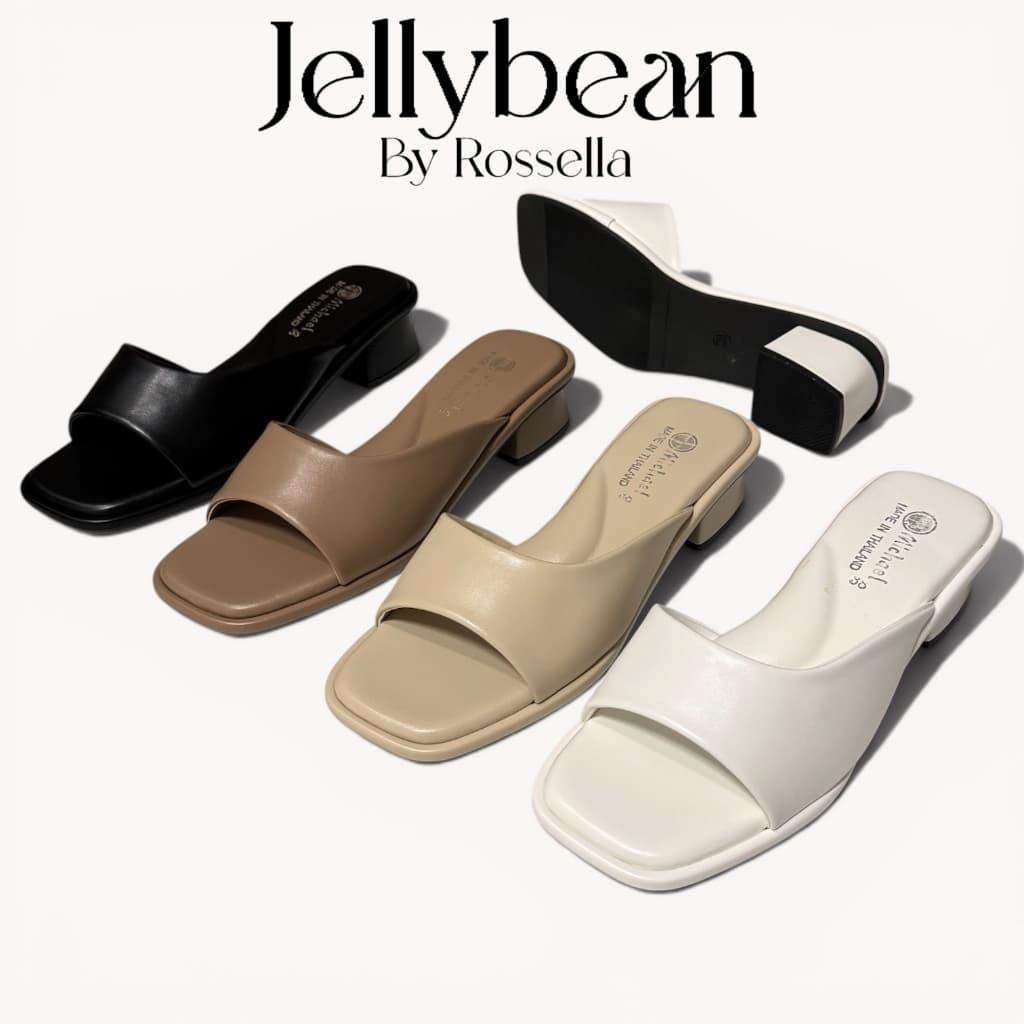 รองเท้าแตะนุ่มนิ่มส้นสูง 2 นิ้ว รุ่น Jelly Bean by Rossella รูปที่ 1