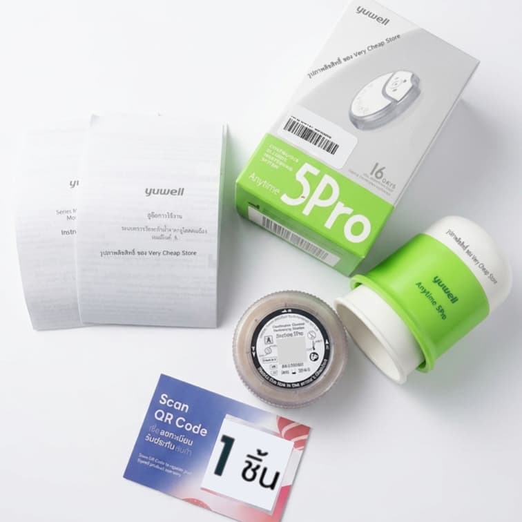 Yuwell CGM 5Pro เครื่องตรวจเบาหวานชนิดต่อเนื่อง เจาะ1 ครั้ง/16วัน/ชิ้น Anytime yuwell Glucose Monitoring System รูปที่ 5
