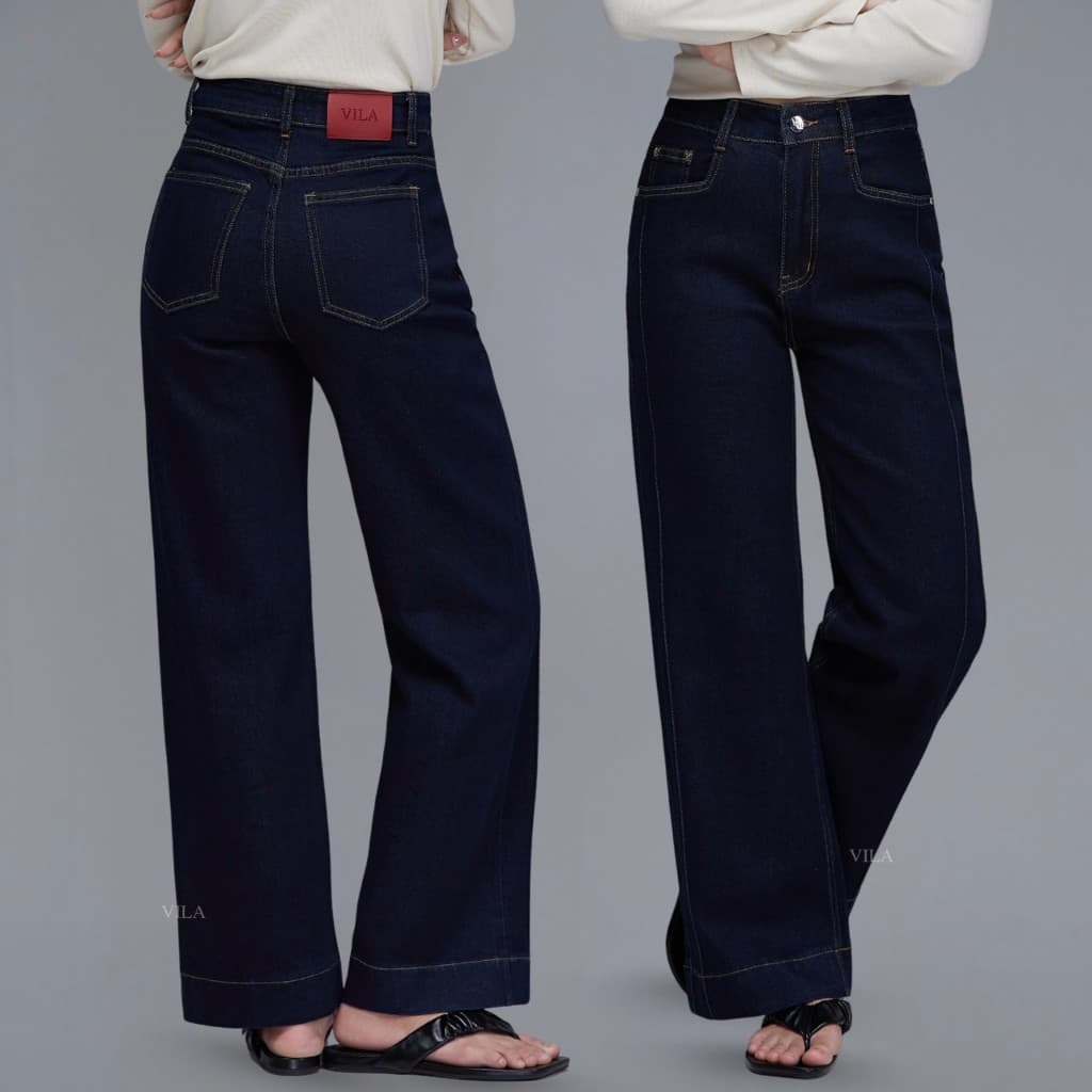 VILA l VJ02 Asher Jeans กางเกงยีนส์ทรงกระบอก รูปที่ 5