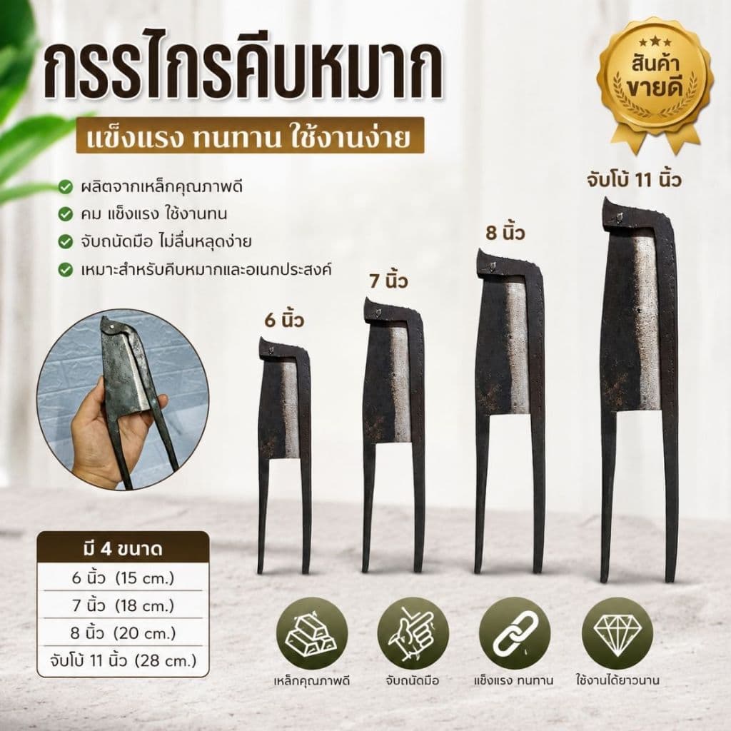 คีบหมาก กรรไกรคีบหมาก กรรไกรตัดหมาก เหล็กแข็งพิเศษ รูปที่ 1