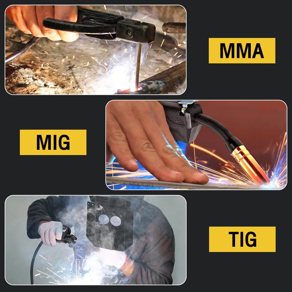 ตู้เชื่อม MIG-950 3-in-1 ตู้เชื่อมไฟฟ้า ตู้เชื่อมอาร์กอน ไม่ต้องใช้แก๊ส CO2 สำหรับเหล็กหล่อ/อ่อน/โลหะผสม รูปที่ 9