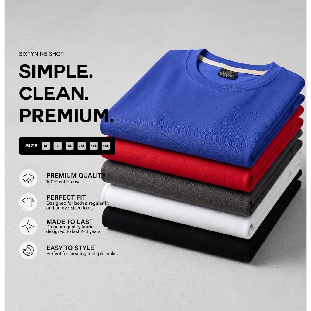 เสื้อยืดสีพื้น ผ้าCOTTON 100% รูปที่ 2