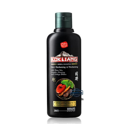 Kokliang ก๊กเลี้ยง Hair Darkening & Thickening Shampoo แชมพู แฮร์ ดาร์คเคนนิ่ง แอนด์ ทิคเคนนิ่ง แพ็คคู่×2 200 มล. รูปที่ 2