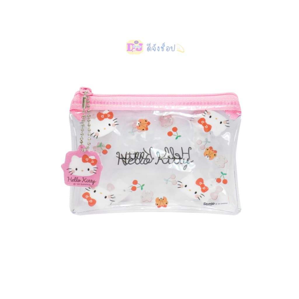 Sanrio กระเป๋าใส่เหรียญ ลายลิขสิทธิ์แท้ ขนาดพกพา B008 B011 Kitty Kuromi Melody รูปที่ 5