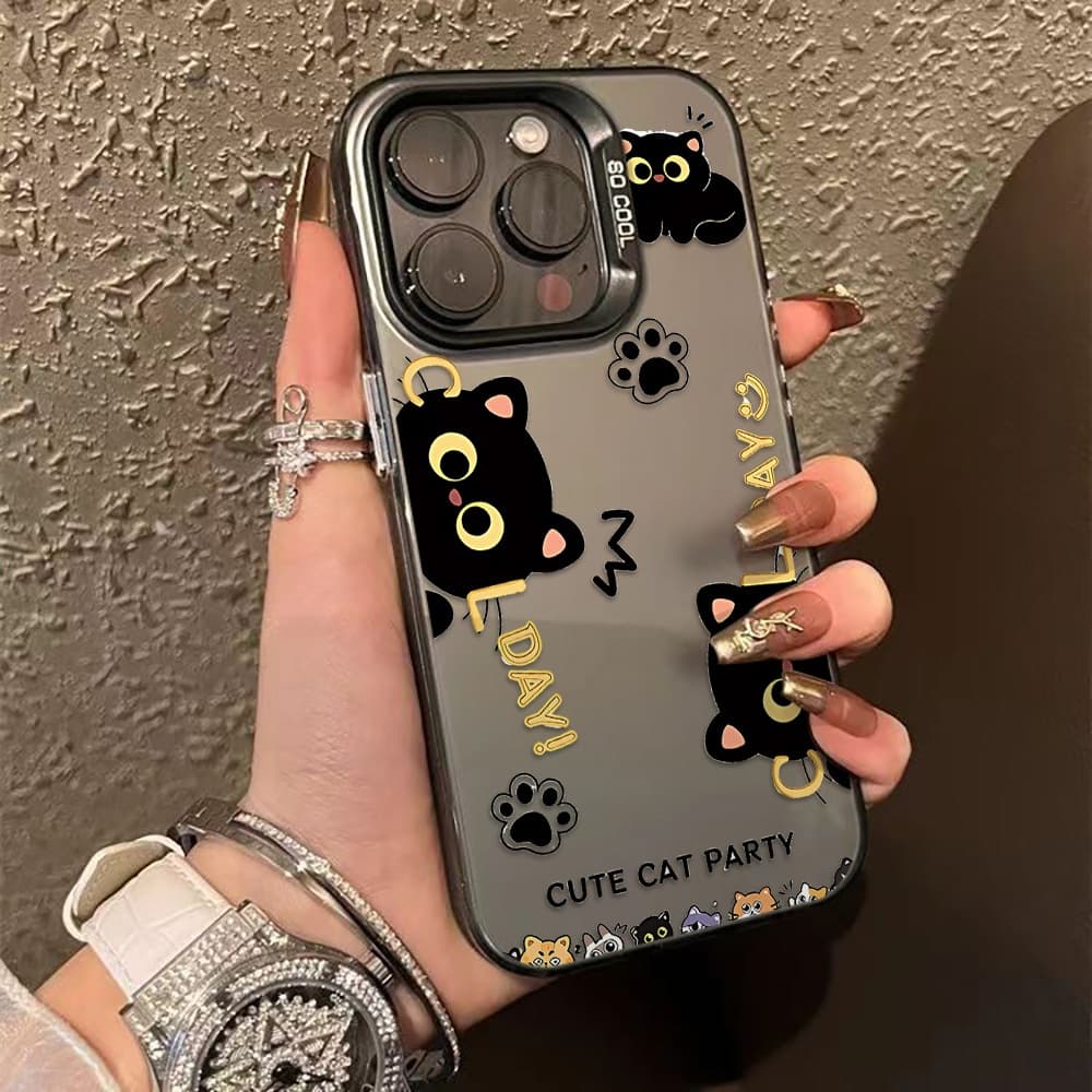 เคสมือถือ For iPhone 16 13 11 15 Pro Max 17 Air 14 12 Pro Max 7 8 Plus XR X XS Max SE 2020 เคสโทรศัพท์ IMD สีสันสดใส รูปที่ 4