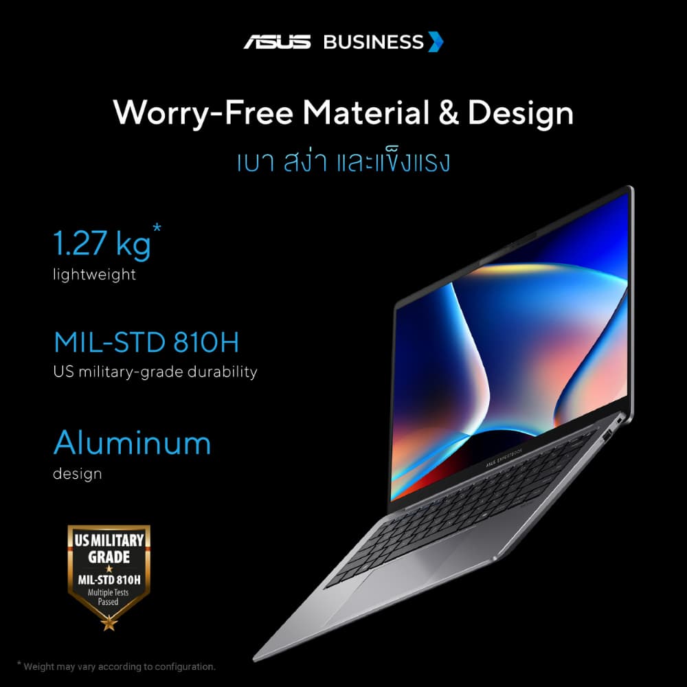 ASUS ExpertBook P5 14" WQXGA , Intel Core Ultra 7 258V, 32GB, 1TB SSD, W11Home รูปที่ 8