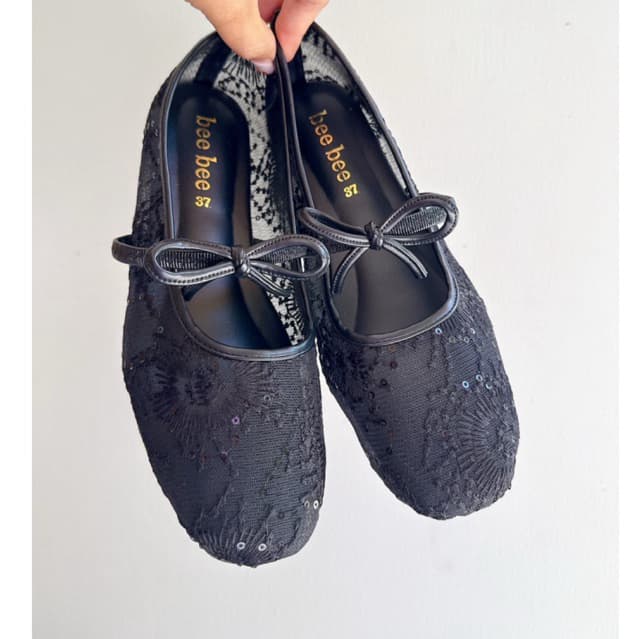 รองเท้าตาข่ายผูกโบว์ เจ้าหญิง รหัสNN-110